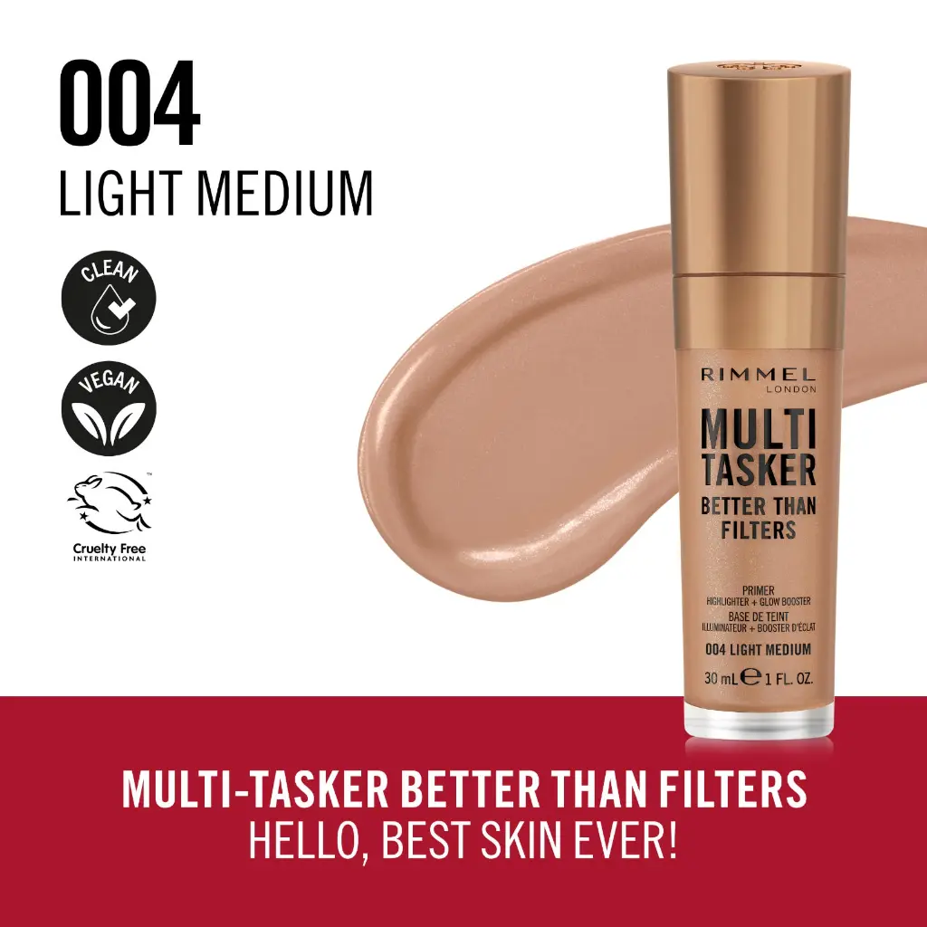 RIMMEL Multi-Tasker Better Than Filters – Rimmel Glow Booster, Highlighter & Anti-Aging Primer