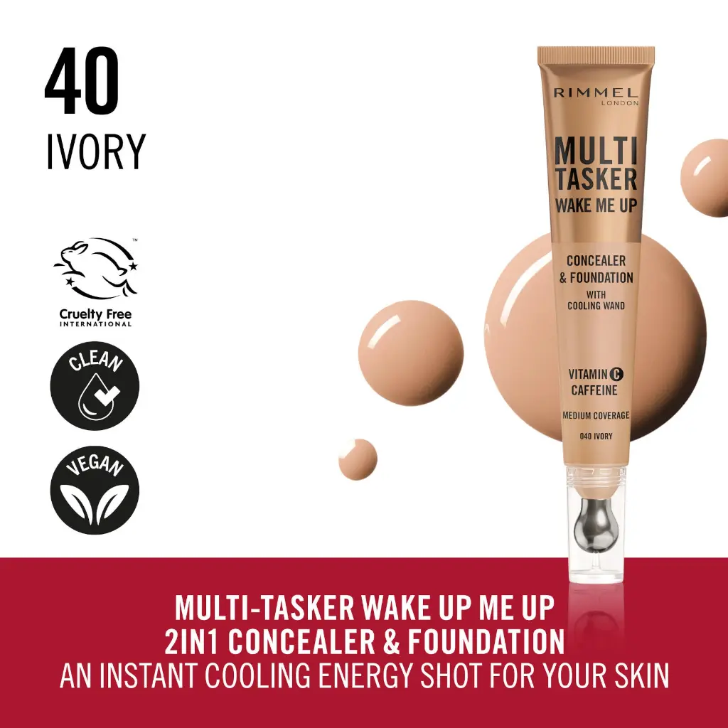RIMMEL MULTI TASKER WAKE ME UP FOUNDATION & CONCEALER 