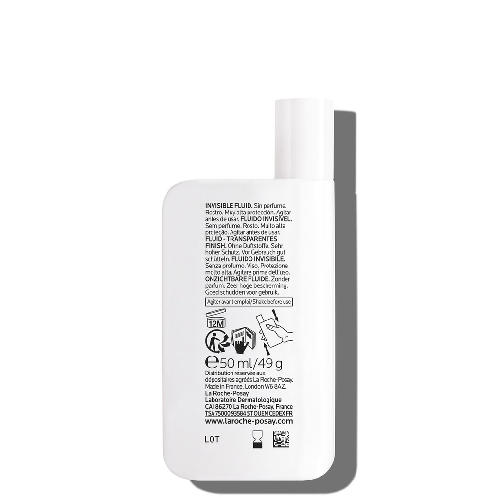 LA ROCHE POSAY ANTHELIOS FLUID SPF5+  CLEAR 50 ML