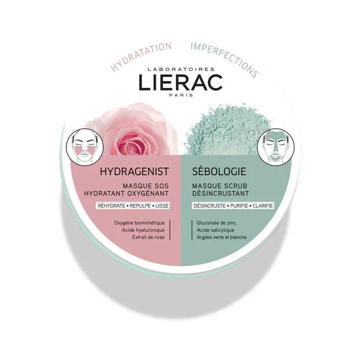LIERAC MASQUE DOUBLE HYDRAGENIST/SEBOLOGIE