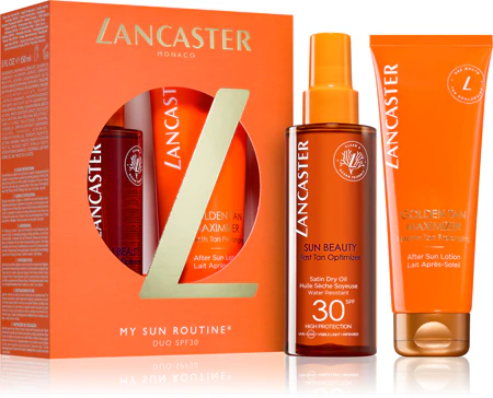 LANCASTER GIFTSET SATIN DRY OIL -GOLDEN TAN MAXIMIZER 