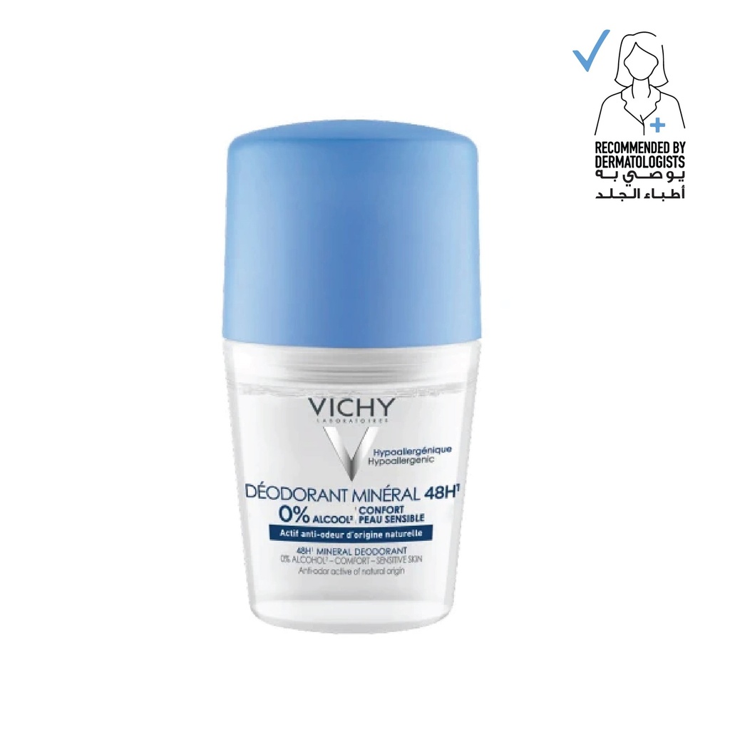 VICHY DEO ROLL ON 48HR MIN ALU FREE 50ML