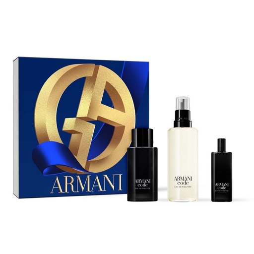 ARMANI EAU DE TOILETTE GIFTSET (75 ML+150ML REFILL+ 15 ML)